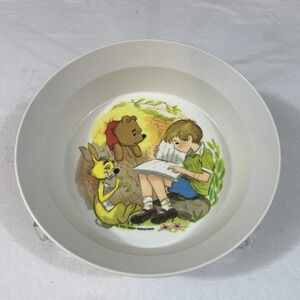 Vtg Disney Winnie the Pooh Childs Bowl Melamine Plastic